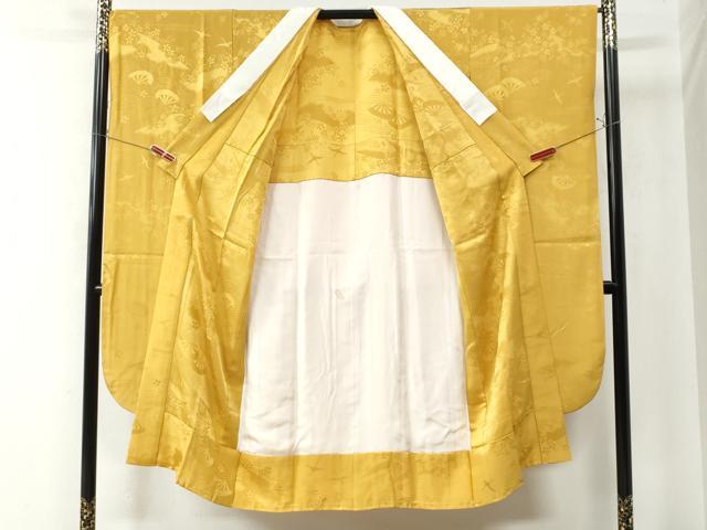 平和屋着物○振袖用長襦袢 無双仕立て 飛鶴片輪車舞桜