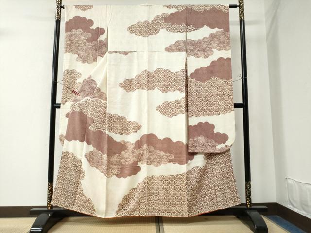 平和屋着物●豪華振袖　総絞り　雲重ね吉祥草花文　正絹　逸品　CAAW7732yc