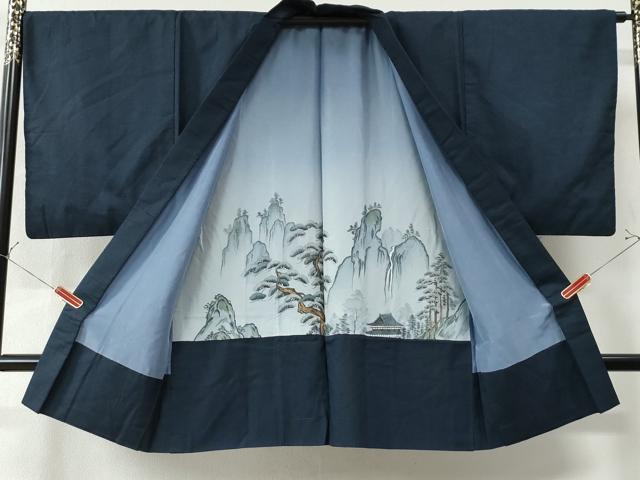 平和屋着物○男性 紬 アンサンブル 100亀甲 正絹 逸品 CAAW7741yc 