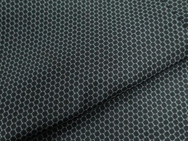 平和屋着物○男性 お召 アンサンブル 亀甲柄 キングサイズ 正絹 逸品  