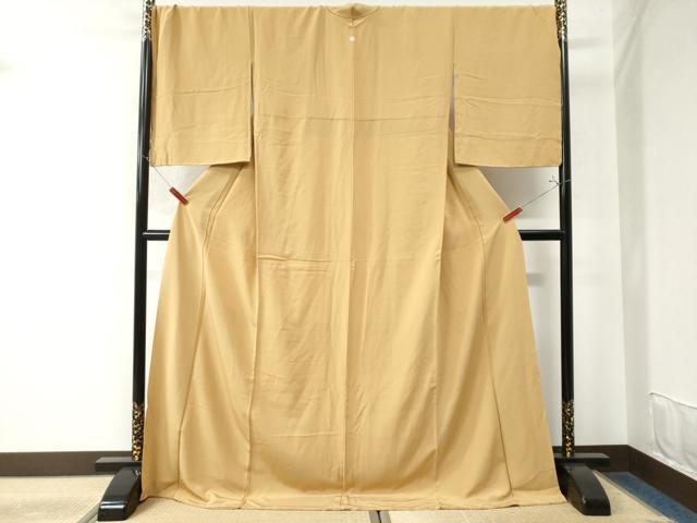 平和屋着物●上質な色無地　黄朽葉色　正絹　逸品　未使用　CAAW7751yc 平和屋着物○上質な色無地 黄朽葉色 正絹 逸品 未使用 CAAW7751yc