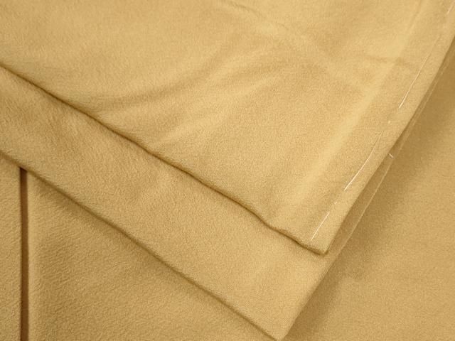 平和屋着物●上質な色無地　黄朽葉色　正絹　逸品　未使用　CAAW7751yc