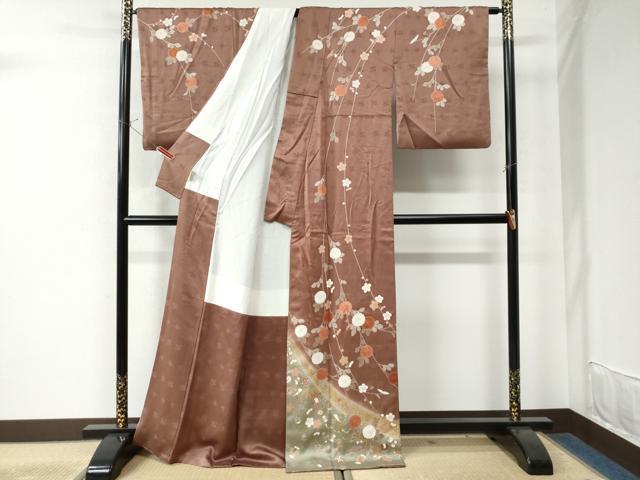 平和屋着物○訪問着 枝菊宝尽くし花文 暈し染め 金彩 正絹