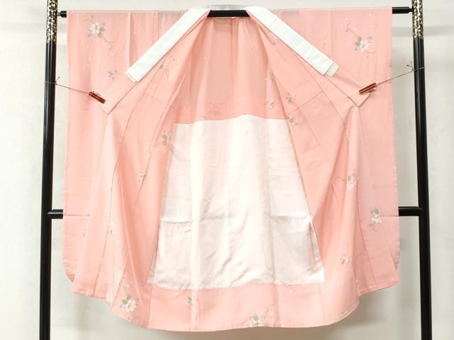 平和屋着物○振袖用長襦袢 無双仕立て 草花文 正絹 逸品 CAAW7770yc