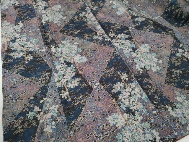 平和屋着物○本場大島紬 樹林吉祥文 正絹 逸品 CAAW7772yc