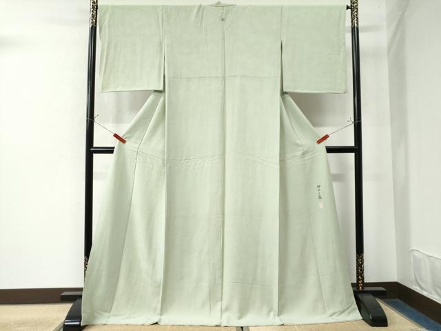 平和屋着物○本加賀友禅作家 押田正義 色無地 紗綾形地紋 裏