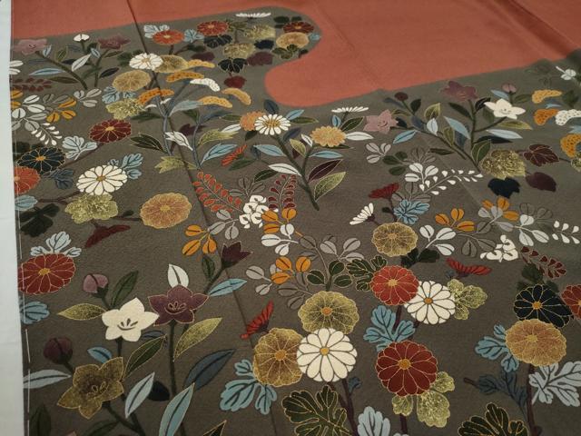 平和屋着物○ファッションブランド CELINE セリーヌ 訪問着 秋草文