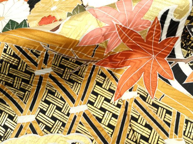 平和屋着物○創業460年・千總 振袖 駒刺繍 竜田川籬橘牡丹