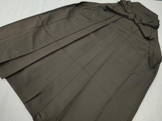 平和屋着物●男性　馬乗り袴　縞　正絹　逸品　CAAW7902yc
