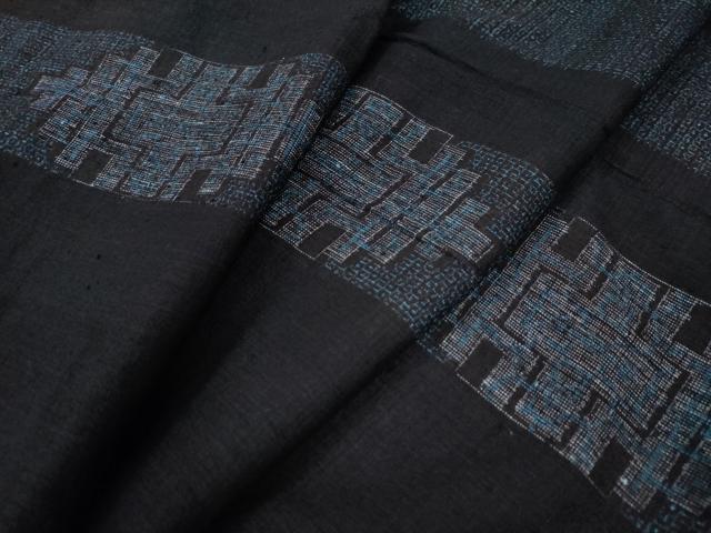 平和屋着物●本場結城紬　重要無形文化財　80亀甲　吉祥間道　正絹　逸品　CAAW7918yc