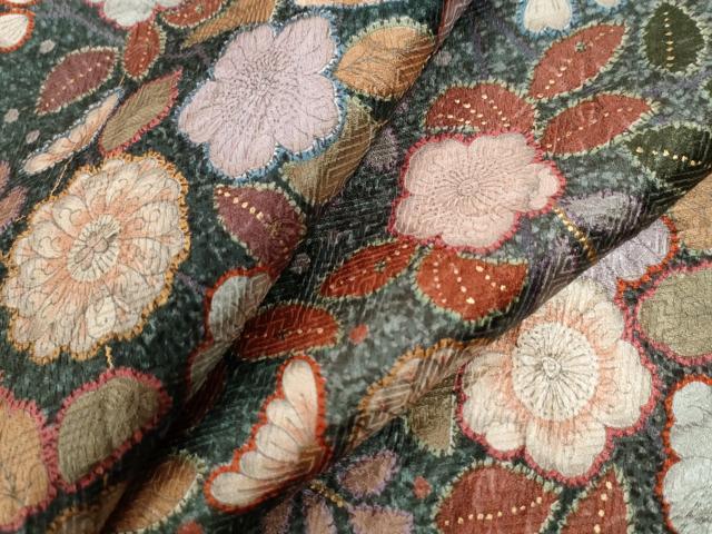 平和屋着物●上質な小紋　辻が花　手描き　絞り　正絹　逸品　CAAW7942yc