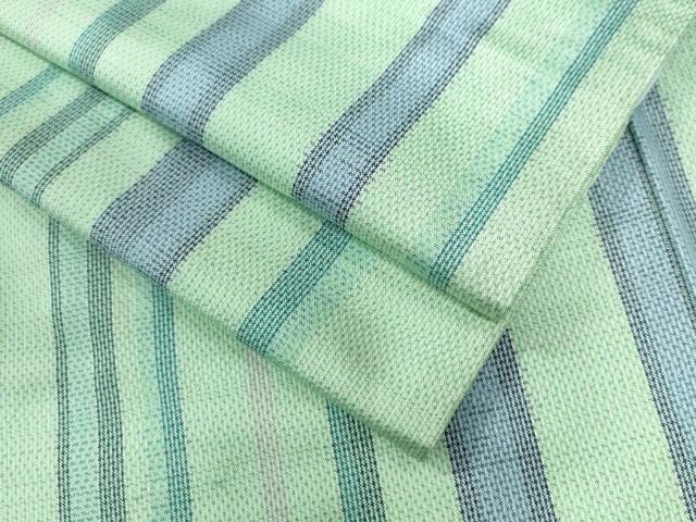 平和屋着物●本場大島紬　7マルキ　縞　正絹　逸品　未使用　CAAW7967yc