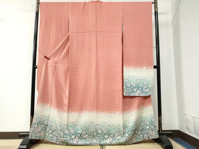 平和屋着物●豪華振袖　辻が花　手描き　暈し染め　金彩　鬼しぼ縮緬　正絹　逸品　CAAW7972yc