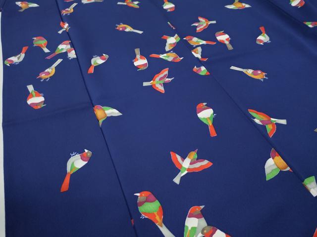 平和屋着物●上質な小紋　型染め　尾長鳥　正絹　逸品　CAAW8000 平和屋着物○上質な小紋 型染め 尾長鳥 正絹 逸品 CAAW8000