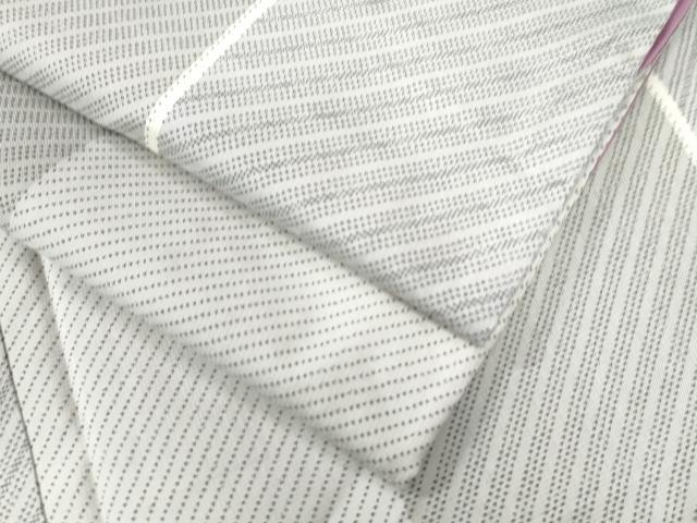 平和屋着物●本場大島紬　白大島　9マルキ　縞　正絹　逸品　CAAW8006yc