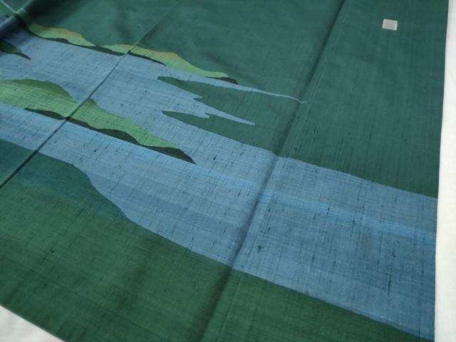 平和屋着物○訪問着 紬地 作家物 霞文 正絹 逸品 未使用