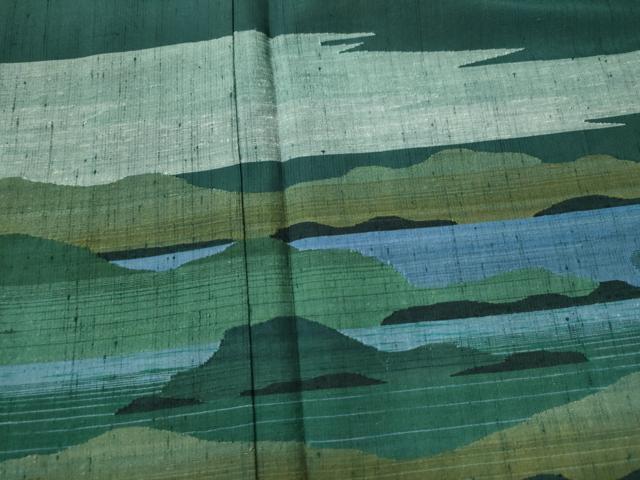 平和屋着物○訪問着 紬地 作家物 霞文 正絹 逸品 未使用