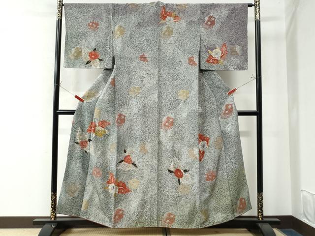 平和屋着物●訪問着　カトレア　たたき染め　金彩　正絹　逸品　CAAW8056yc