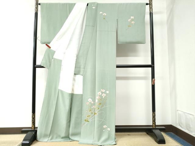 平和屋着物○本加賀友禅作家 谷幸治 訪問着 枝花文 ロング