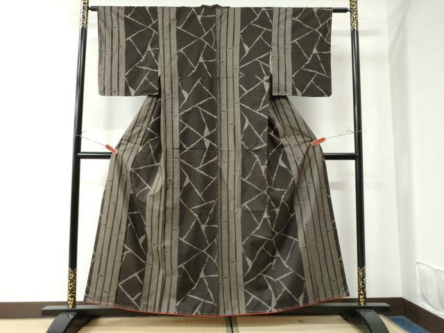 平和屋着物●本場大島紬　7マルキ　竹並び吉祥文　正絹　逸品　未使用　CAAW8091yc