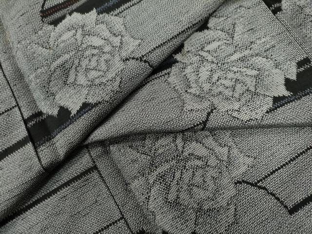 平和屋着物●上質な紬　薔薇　正絹　逸品　CAAW8137yc