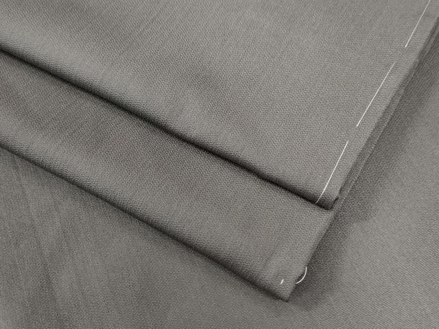 平和屋着物●男性　紬　色無地　紫鼠色　正絹　逸品　未使用　CAAW8148yc