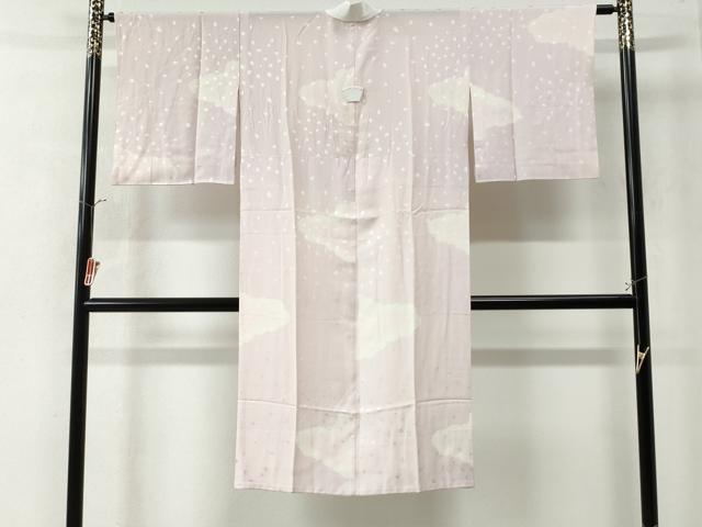 平和屋着物●長襦袢　無双仕立て　雲取り舞桜地紋　正絹　逸品　CAAW8160yc 平和屋着物○長襦袢 無双仕立て 雲取り舞桜地紋 正絹 逸品 CAAW8160yc