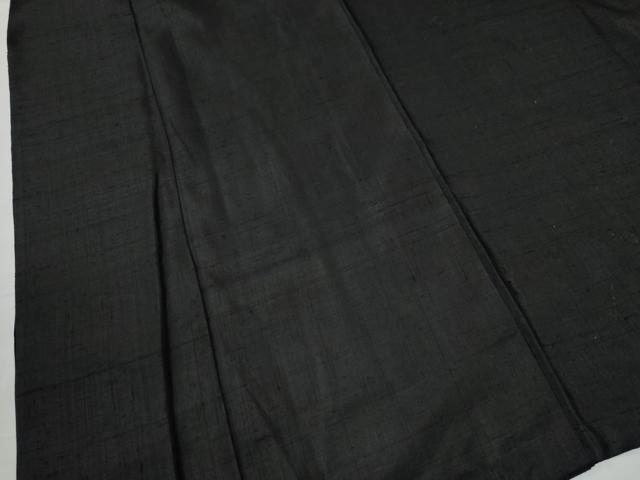 平和屋着物○上質な紬 色無地 黒地 正絹 逸品 CAAW8170yc