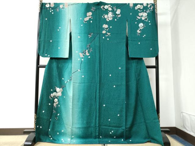 平和屋着物●訪問着　枝花文　暈し染め　金彩　やまと誂製　正絹　逸品　CAAW8181yc