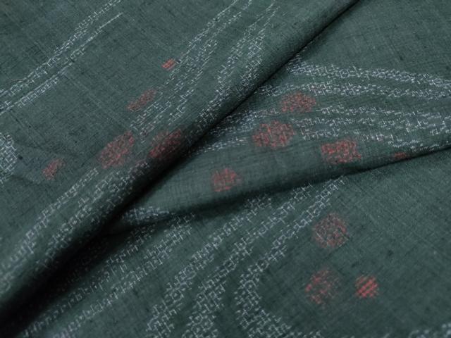 平和屋着物●本場結城紬　重要無形文化財　100亀甲　飛び亀甲柄　流水文　正絹　逸品　CAAW8182yc