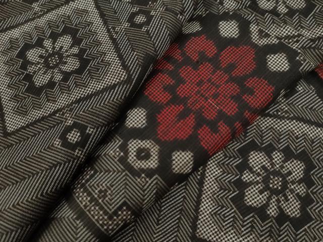 平和屋着物●本場大島紬　龍郷絣　正絹　逸品　CAAW8185yc