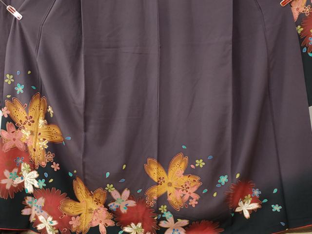 平和屋着物○豪華振袖 駒刺繍 舞桜花文 暈し染め 金彩 正絹