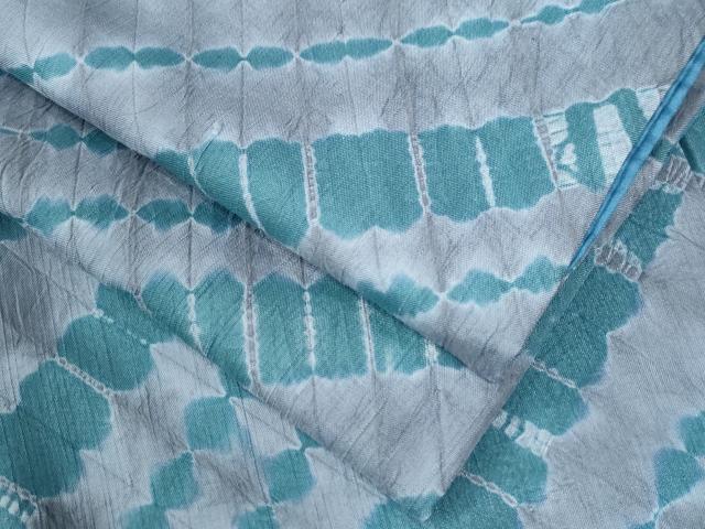 平和屋着物●上質な紬　絞り　斜線吉祥文　正絹　逸品　CAAW8229yc