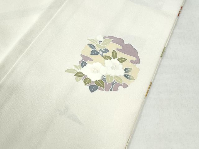 平和屋着物●訪問着　駒刺繍　鬘帯雪輪花蝶文　金彩　正絹　逸品　CABE2860yc 平和屋着物○訪問着 駒刺繍 鬘帯雪輪花蝶文 金彩 正絹 逸品 CABE2860yc