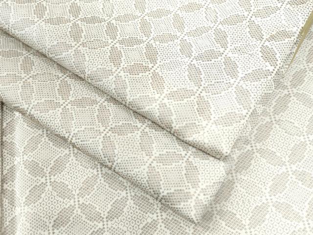 平和屋着物●上質なお召　七宝文　正絹　逸品　CAAW8276yc