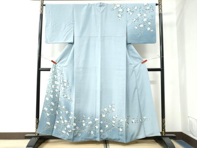 平和屋着物●訪問着　友禅　枝花文　暈し染め　正絹　逸品　CAAW8299yc