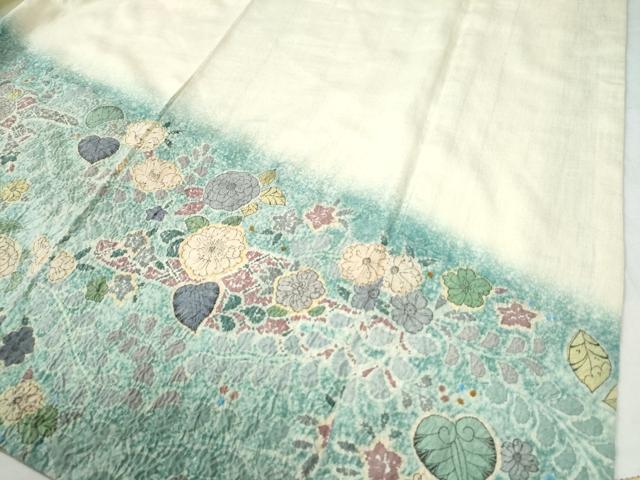 平和屋着物○訪問着 紬地 辻が花 絞り 正絹 逸品 CAAW8300yc