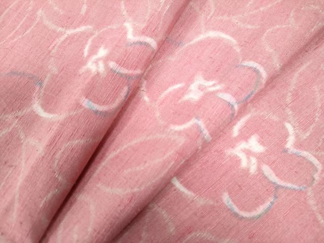 平和屋着物●上質な紬　草花文　正絹　逸品　CAAW8320yc