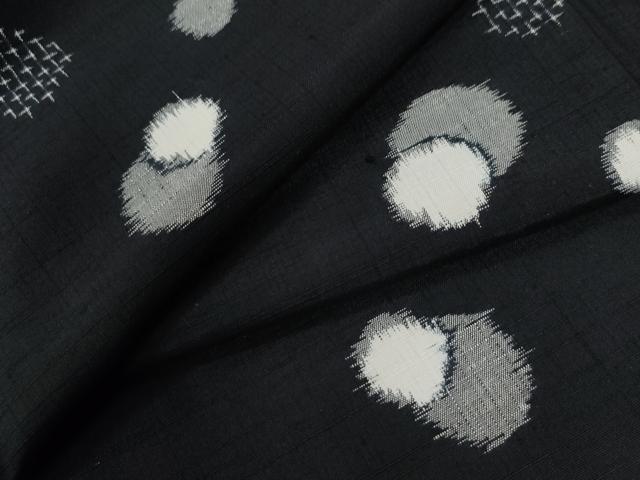 平和屋着物●上質な紬　吉祥丸文　黒地　正絹　逸品　CAAW8333yc