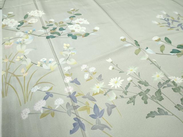 平和屋着物○京加賀糸目友禅作家 山崎巌 訪問着 枝花文