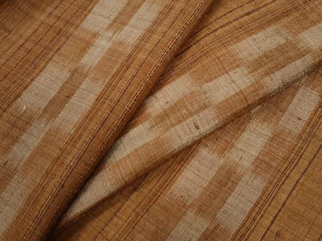 平和屋着物●上質な紬　横段吉祥文　正絹　逸品　CAAW8397yc