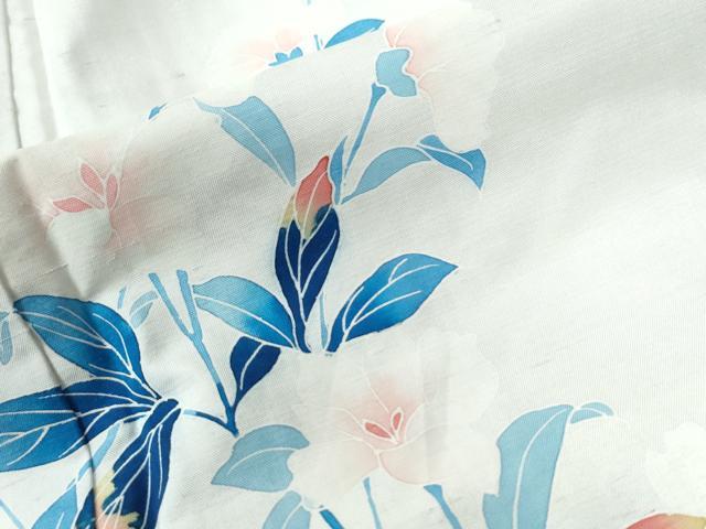 平和屋着物●訪問着　白山紬　友禅　作家物　枝花文　正絹　逸品　CAAW8410yc 平和屋着物○訪問着 白山紬 友禅 作家物 枝花文 正絹 逸品