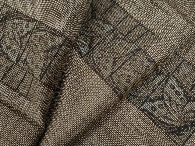 平和屋着物●本場大島紬　9マルキ　短冊重ね舞蝶文　正絹　逸品　CAAW8414yc