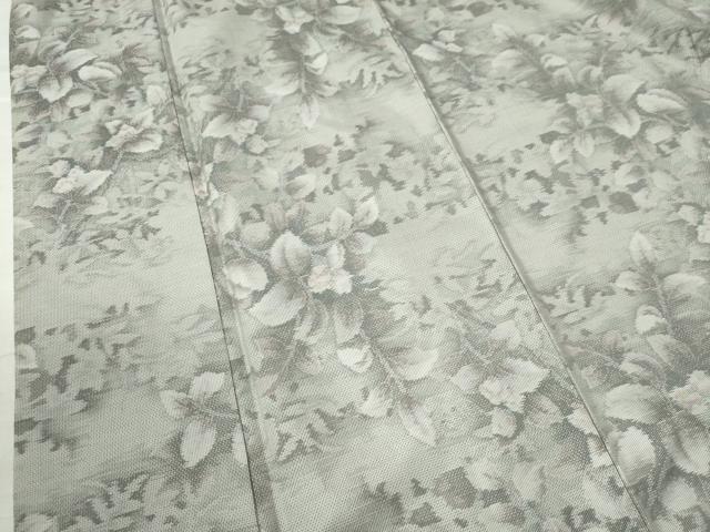 平和屋着物●都喜ヱ門　本場大島紬　白大島　7マルキ　総絣　枝花文　藤絹織物謹製　正絹　逸品　CAAW8450yc 平和屋着物○都喜ヱ門 本場大島紬 白大島 7マルキ 総絣