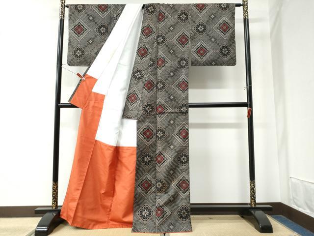 平和屋着物○本場大島紬 龍郷絣 正絹 逸品 CAAW8460yc