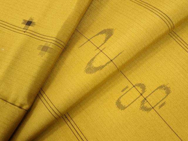 平和屋着物●上質な紬　絣文様　正絹　逸品　CAAW8463yc