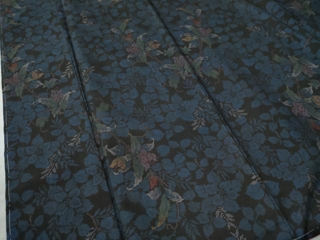 平和屋着物○本場大島紬 9マルキ 枝花文 正絹 逸品 未使用 CAAW8466yc