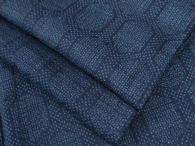 平和屋着物●結城紬　80亀甲　亀甲文様　正絹　逸品　CAAW8471yc