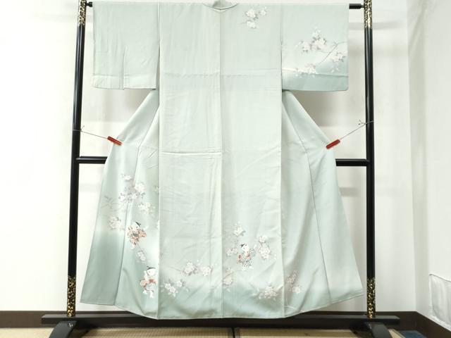 平和屋着物●訪問着　友禅　童子遊び　暈し染め　正絹　逸品　CAAW8484yc