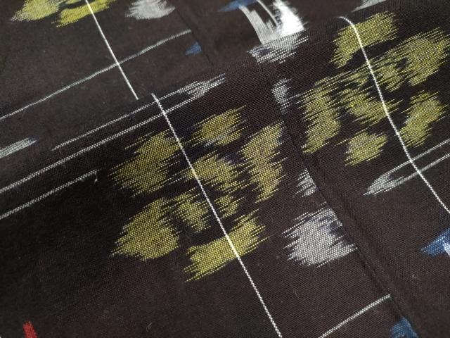 平和屋着物○久留米絣 単衣 矢羽花文 綿 逸品 CAAW8494yc